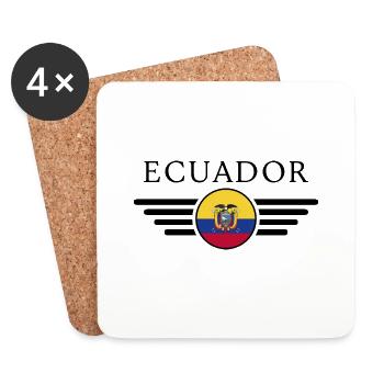 Ich liebe Ecuador Design T-Shirt - Untersetzer (4er-Set) - Weiß - Vorne