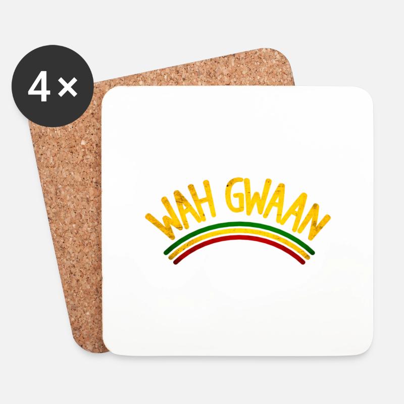 wah gwaan - Untersetzer (4er-Set) - Weiß