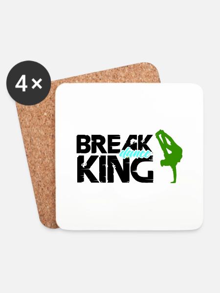 break dance king - Untersetzer (4er-Set) - Weiß