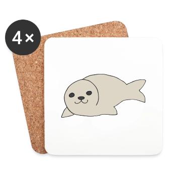 Seal Cute - Coasters (set of 4) - white - Front