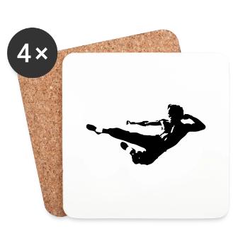 bruce lee - Coasters (set of 4) - white - Front