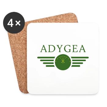 J’aime Adygea, T-shirt design de style élégance - Dessous de verre (lot de 4) - blanc - Devant