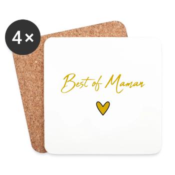 MAMA. MUTTERTAG. SCHÖNEN MUTTERTAG. ALLES GUTE ZUM GEBURTSTAG - Untersetzer (4er-Set) - Weiß - Vorne