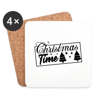 christmas time - Untersetzer (4er-Set) - Weiß - Vorne