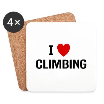 I love Climbing - Coasters (set of 4) - white - Front