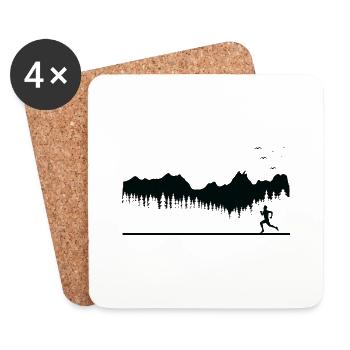 Trail Running Sports - Coasters (set of 4) - white - Front