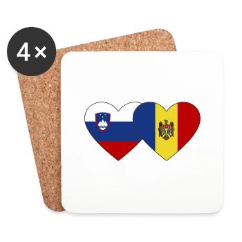 Slovénie Slovénie - Dessous de verre (lot de 4) - blanc - Devant