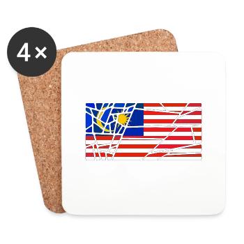 Malaysia as Malaysia - Coasters (set of 4) - white - Front