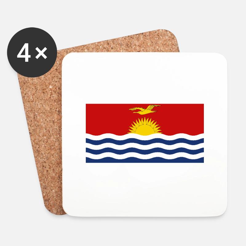 Kiribati - Untersetzer (4er-Set) - Weiß