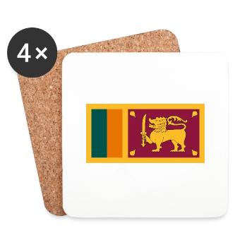 Sri Lanka - Coasters (set of 4) - white - Front