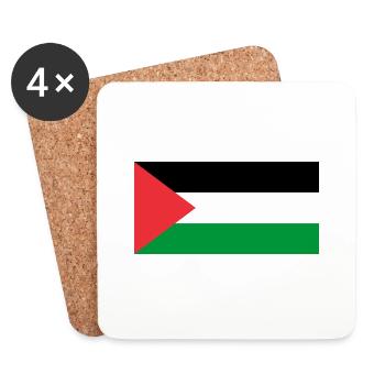 Palestine - Dessous de verre (lot de 4) - blanc - Devant