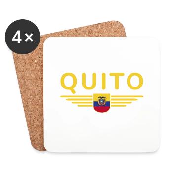 Quito Ecuador Fans T-Shirt Design - Untersetzer (4er-Set) - Weiß - Vorne