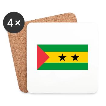 São Tomé-et-Príncipe - Dessous de verre (lot de 4) - blanc - Devant