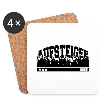 Aufsteiger 2025 Aufstieg Fußball Handball - Untersetzer (4er-Set) - Weiß - Vorne