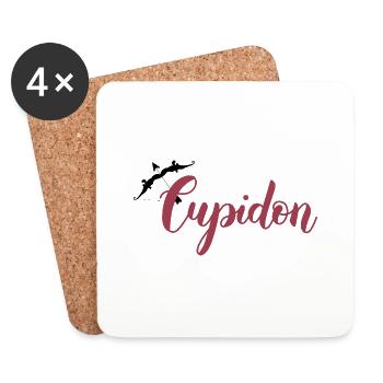 Cupidon - Dessous de verre (lot de 4) - blanc - Devant