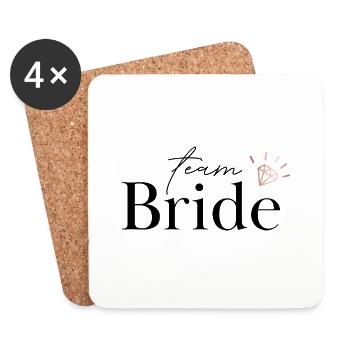 Team Bride - Coasters (set of 4) - white - Front