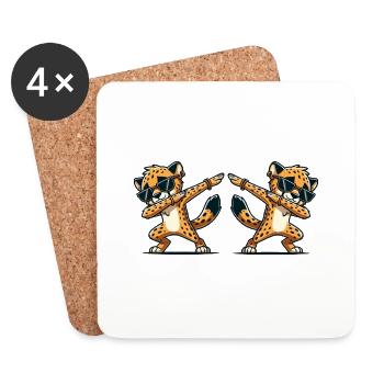 Gepard DAB Comic 2 - Coasters (set of 4) - white - Front