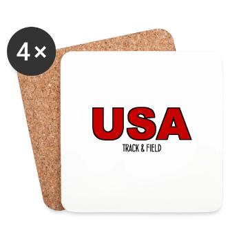 USA Track and Field - National Colors - America - Coasters (set of 4) - white - Front