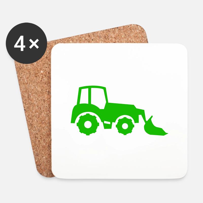 bagger - Untersetzer (4er-Set) - Weiß