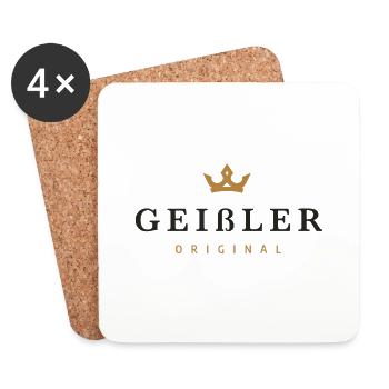Geißler Original Family Logo - Coasters (set of 4) - white - Front