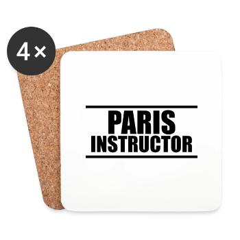 Paris Instructor - Coasters (set of 4) - white - Front