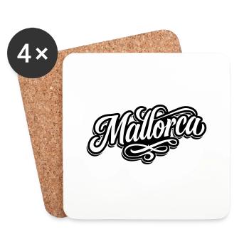 Majorque Tattoo - Dessous de verre (lot de 4) - blanc - Devant