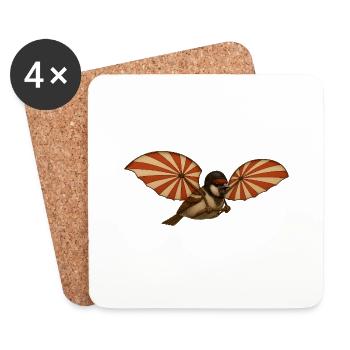 Ulm Sparrow as Tailor of Ulm - Coasters (set of 4) - white - Front