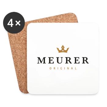 Meurer Original Logo de la famille - Dessous de verre (lot de 4) - blanc - Devant