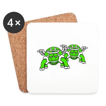 2 Turtle Team Angel Sky Halo Duo - Dessous de verre (lot de 4) - blanc - Devant
