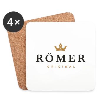 Logo original de la famille Römer - Dessous de verre (lot de 4) - blanc - Devant