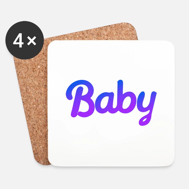 COOLES BABY - Untersetzer (4er-Set) - Weiß