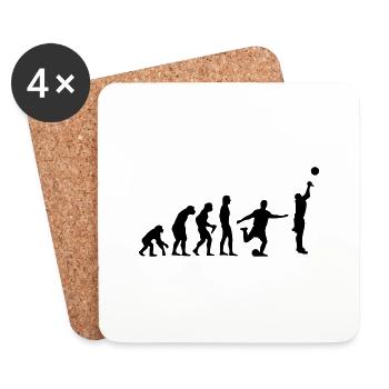 Basket-ball Evolution Basketball Basket - Dessous de verre (lot de 4) - blanc - Devant
