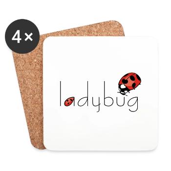 ladybug Marienkäfer - Untersetzer (4er-Set) - Weiß - Vorne