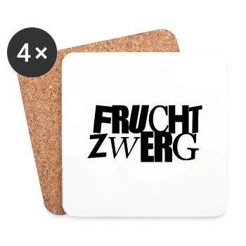 Fruchtzwerg - Untersetzer (4er-Set) - Weiß - Vorne
