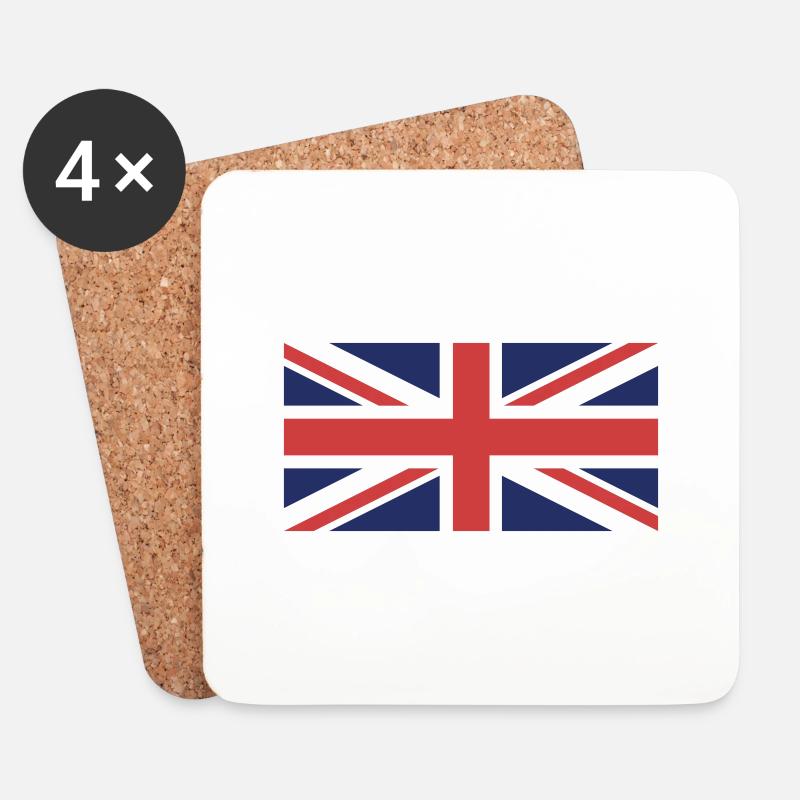 union jack - Untersetzer (4er-Set) - Weiß