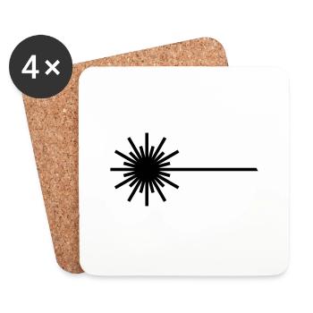 laser_2 - Coasters (set of 4) - white - Front