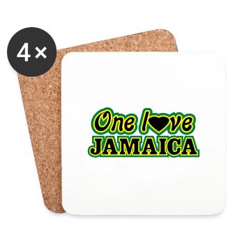 One l♥ve jamaica - Dessous de verre (lot de 4) - blanc - Devant