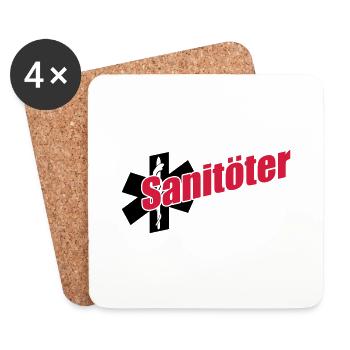 Sanitöter - Untersetzer (4er-Set) - Weiß - Vorne