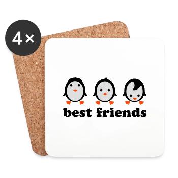 Best friends - Coasters (set of 4) - white - Front