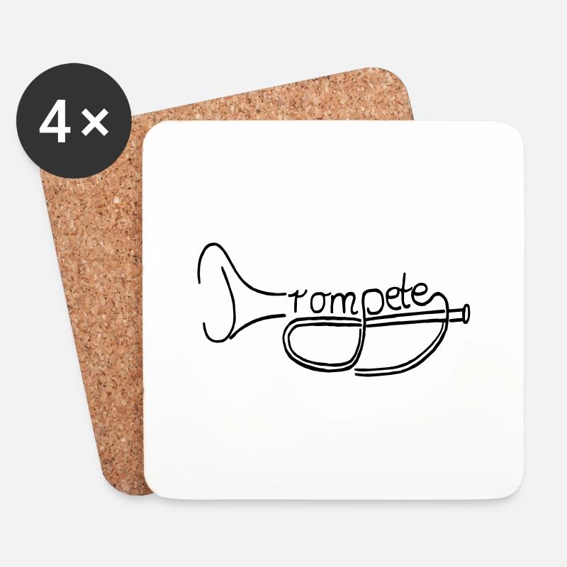Desi Trompet - Untersetzer (4er-Set) - Weiß