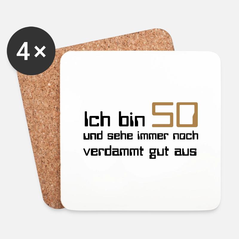 50 - Untersetzer (4er-Set) - Weiß