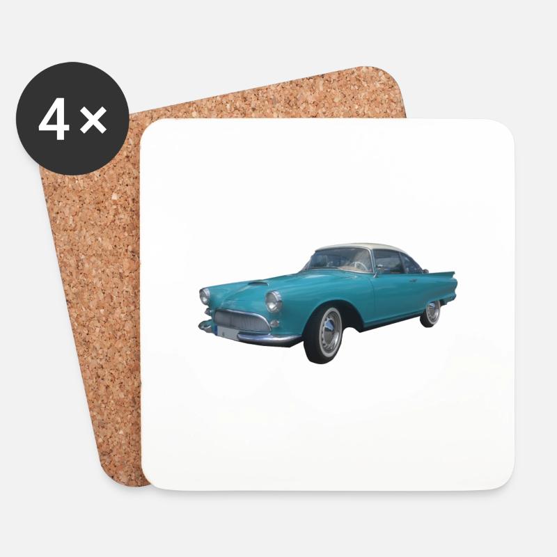 Oldtimer - Untersetzer (4er-Set) - Weiß