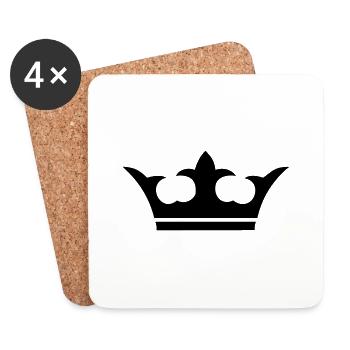 Krone (crown) 07 - Untersetzer (4er-Set) - Weiß - Vorne
