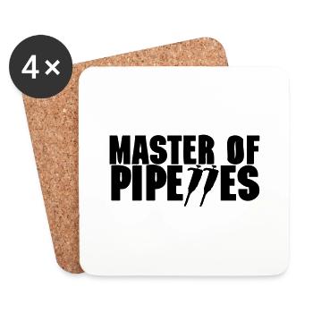 Master of Pipettes - Coasters (set of 4) - white - Front