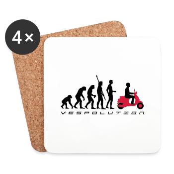 vespolution evolution__b_2c - Dessous de verre (lot de 4) - blanc - Devant