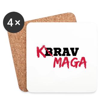 Krav Maga - Untersetzer (4er-Set) - Weiß - Vorne