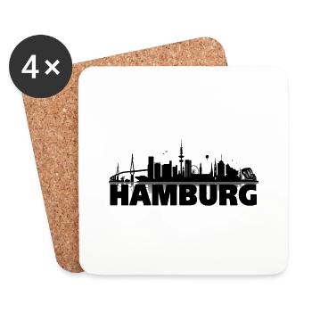 Hamburg 04 - Untersetzer (4er-Set) - Weiß - Vorne