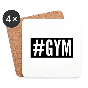 Gymnase - Dessous de verre (lot de 4) - blanc - Devant