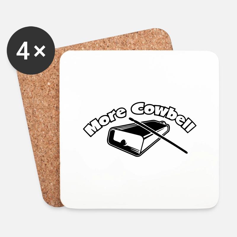 More Cowbell - Coasters (set of 4) - white