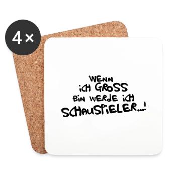 Ich werde Schauspieler - Untersetzer (4er-Set) - Weiß - Vorne